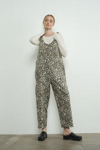 Fashion Styled Overall Denim Leopardo