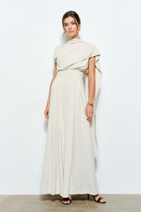 Fashion Styled Jumpsuit pata de elefante cauda Ivory