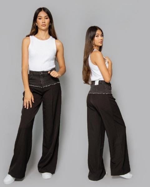 Pantalón sastre Denim Negro