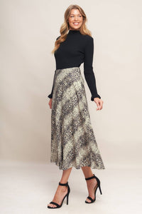 Fashion Styled Falda lencera Snake print