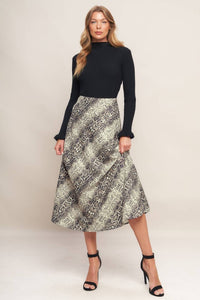 Fashion Styled Falda lencera Snake print