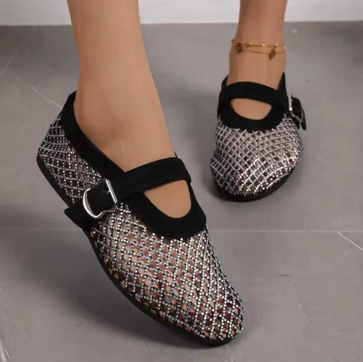 Ballerina flats red cristales
