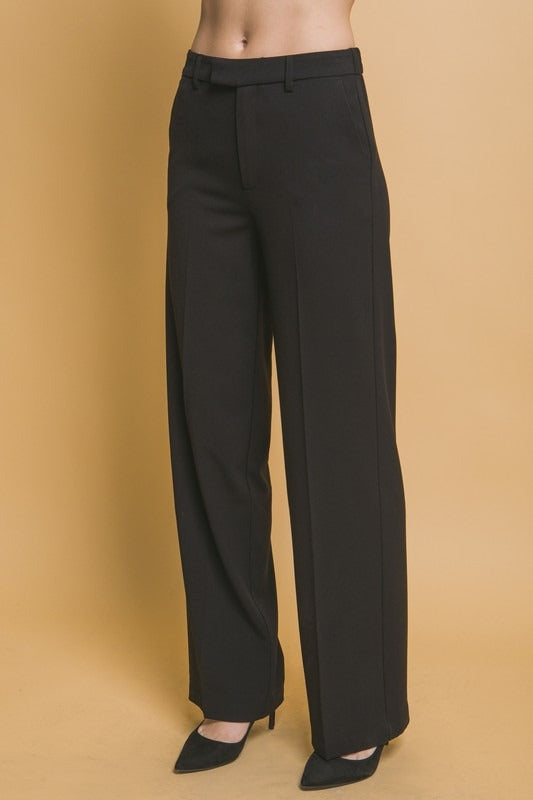 Pantalón pierna ancha Negro