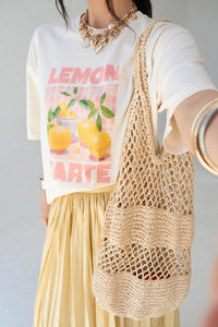 Fashion Styled T-shirt LEMON TARTE Ivory
