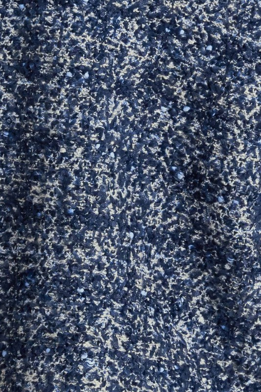 Sweater tipo blazer punto textura Azul