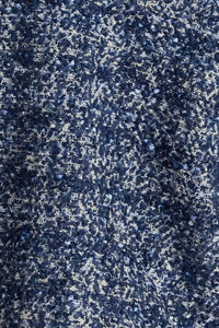 Fashion Styled Sweater tipo blazer punto textura Azul