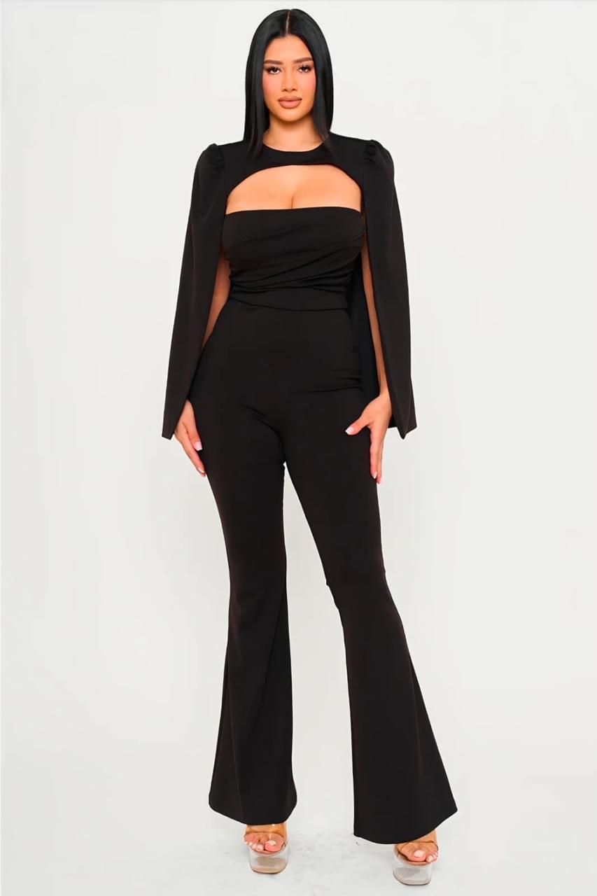 Jumpsuit stapless mangas capa