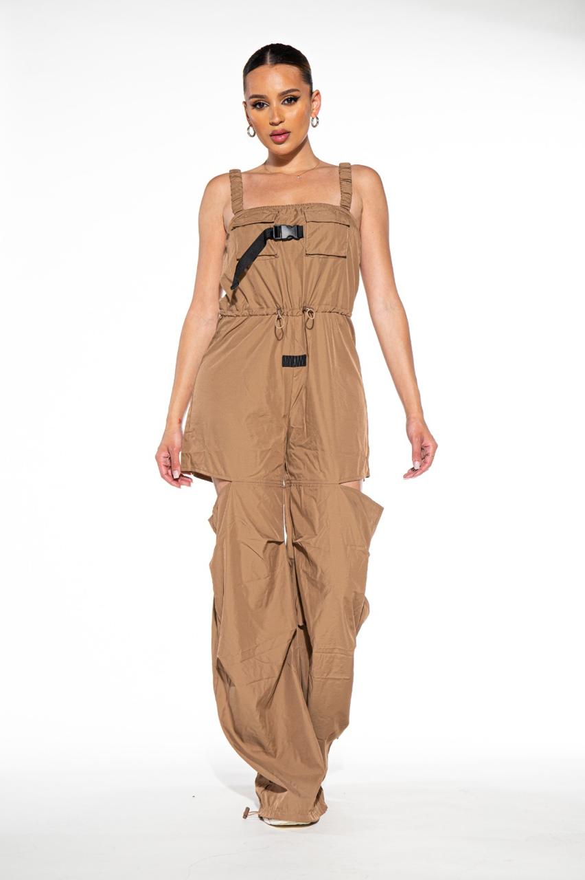 Overol nylon cut-out pierna