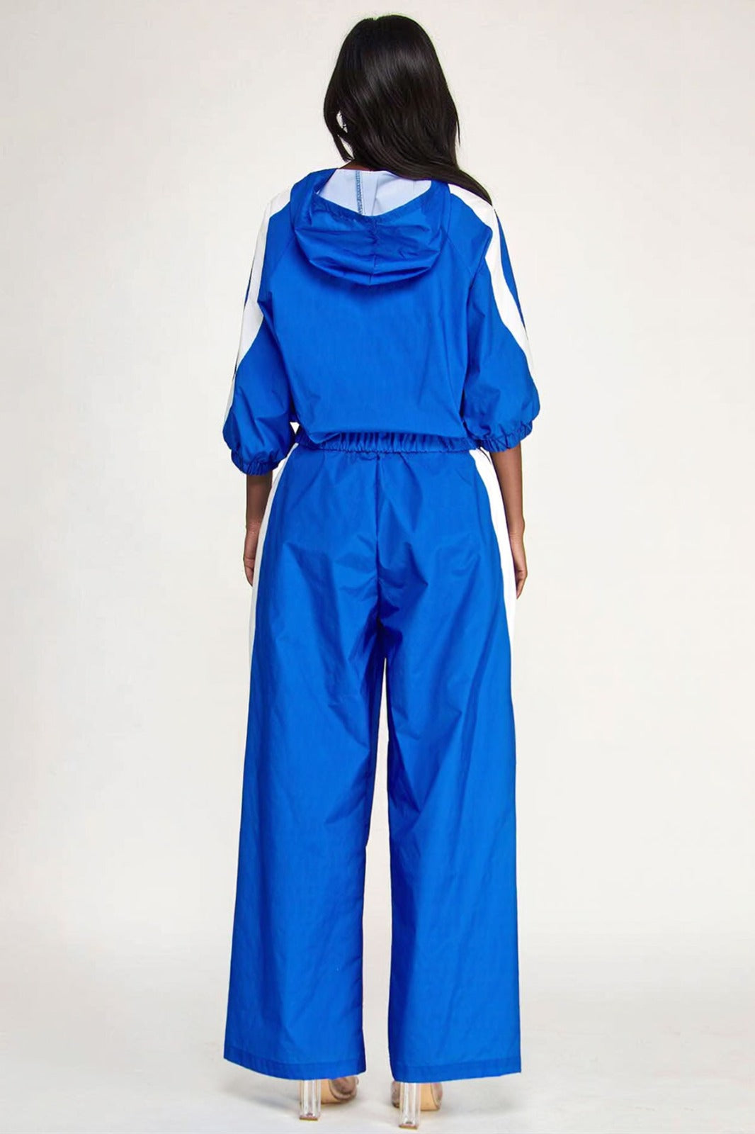 Set Pantalón pata de elefante y Chamarra hoodie track