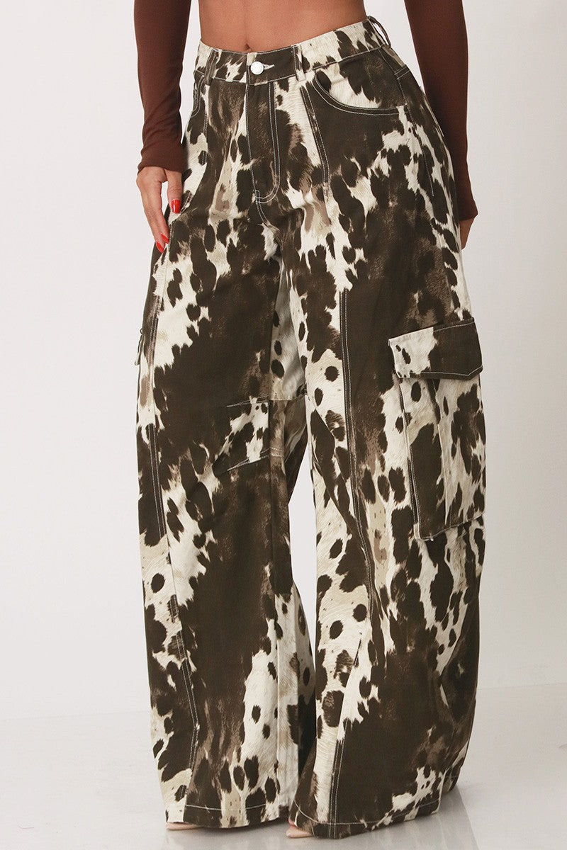 Jeans barrel cargo cow