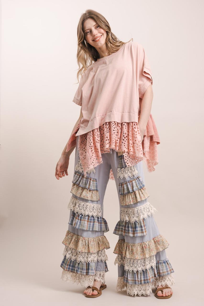 T-Shirt oversize olán calado