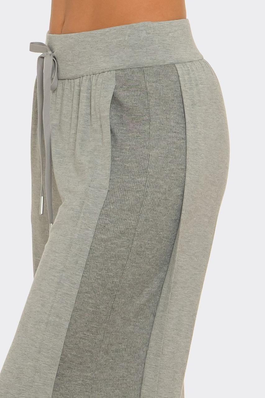 Pantalón algodón wide lateral canalé