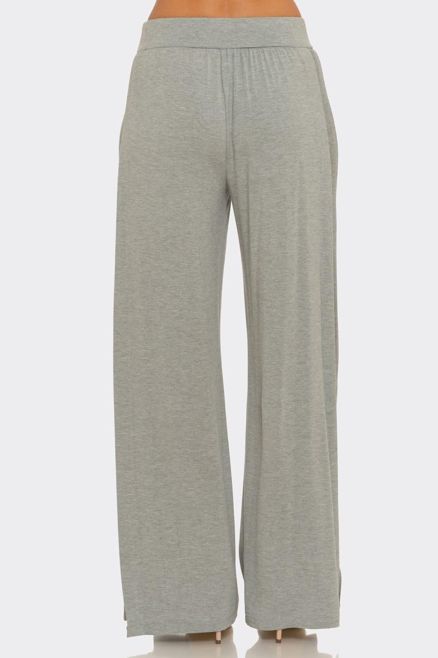 Pantalón algodón wide lateral canalé