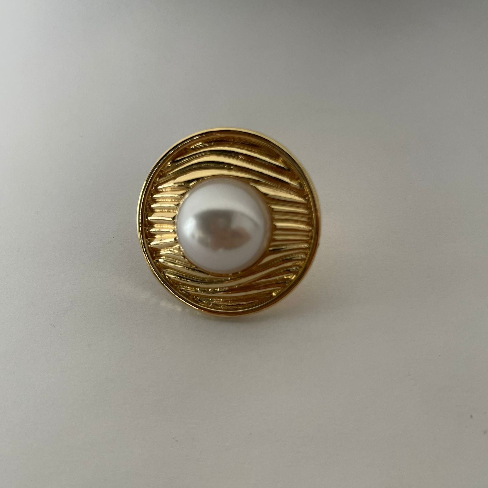 Anillo perla chunky