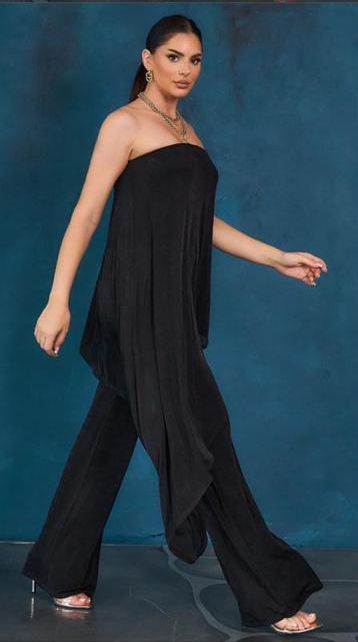 Jumpsuit capa licra Negro