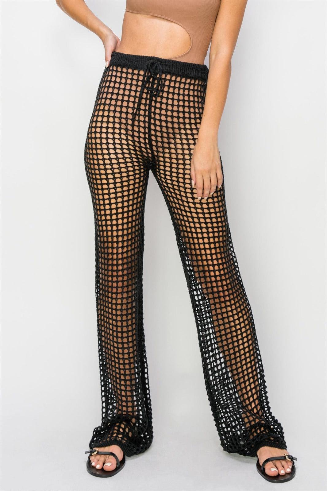 Pantalón crochet Negro