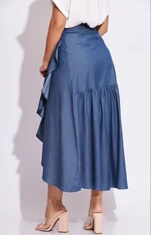 Falda envolvente tipo Denim