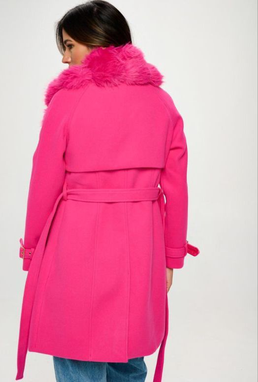 Abrigo largo cuello fur Fiusha