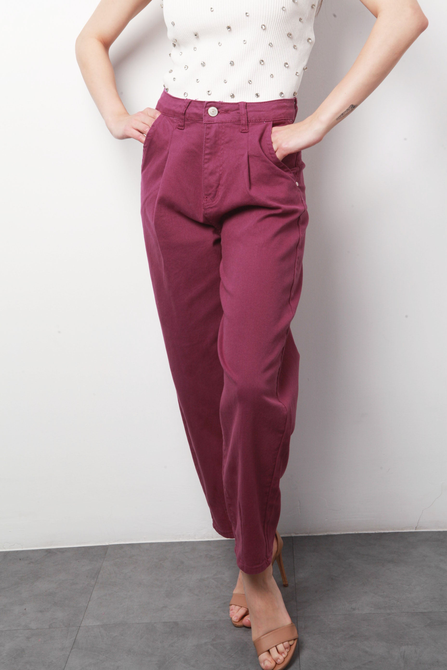 Jeans Mom Morado