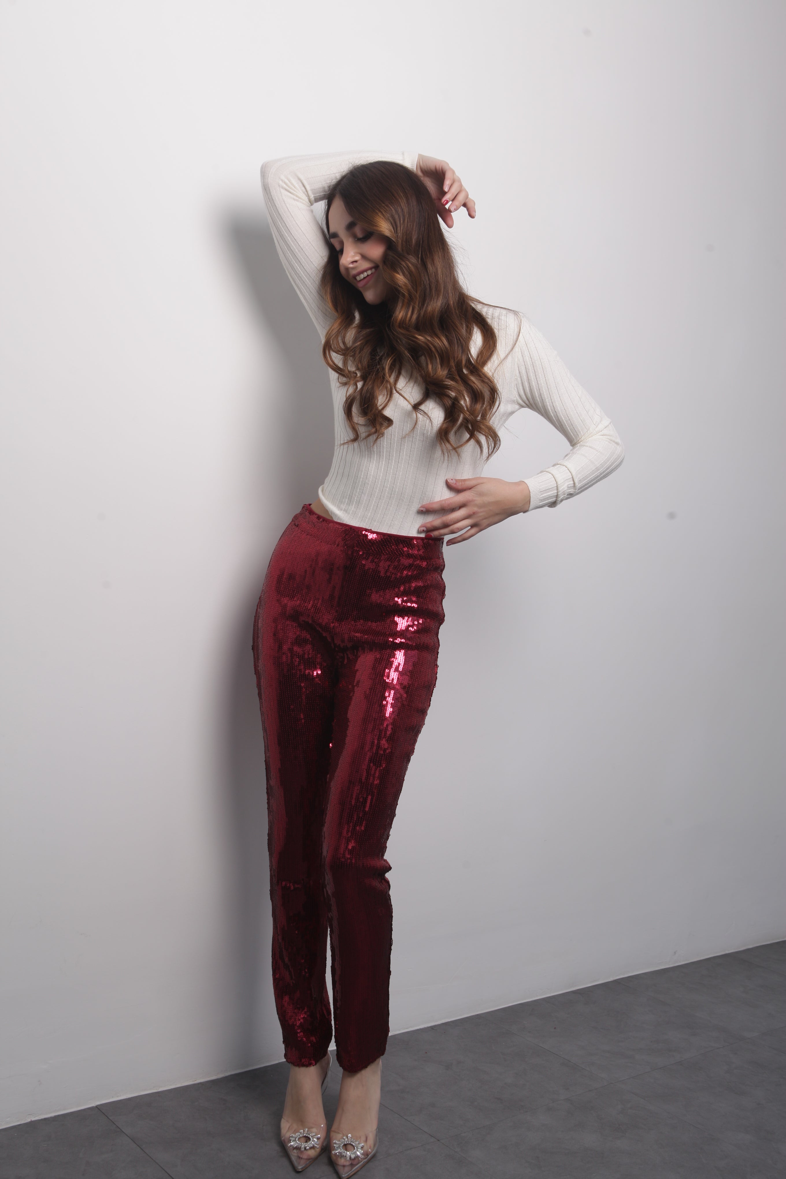 Pantalón de lentejuela Cereza