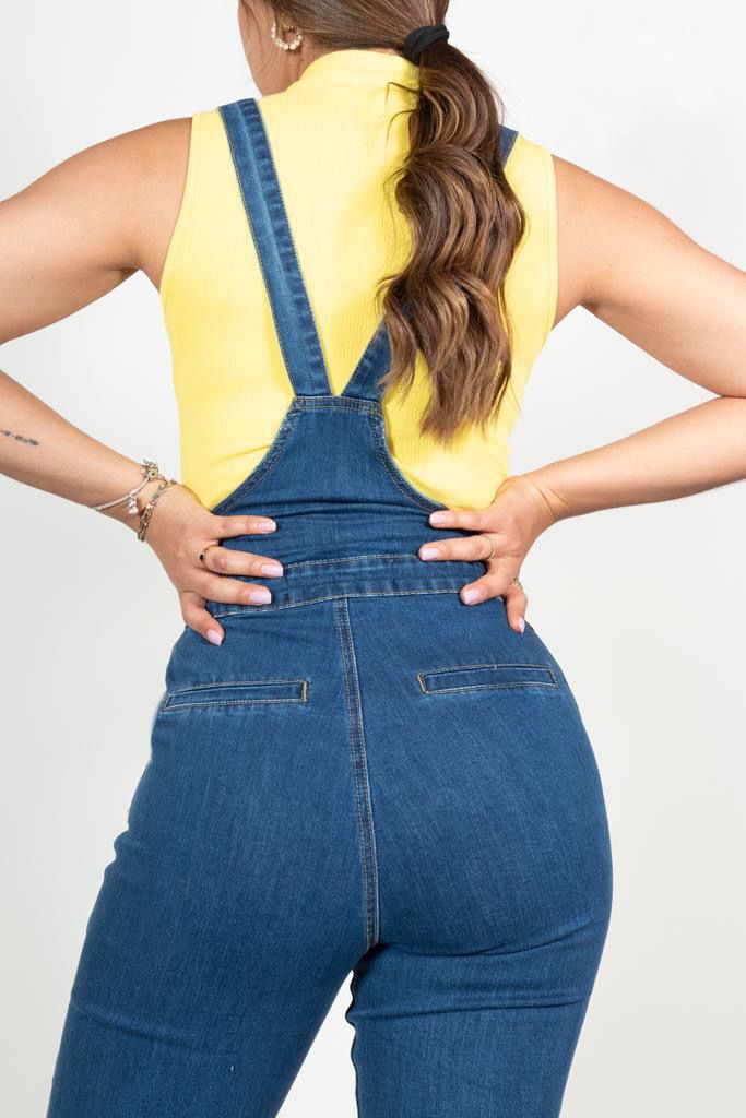 Overol de mezclilla pierna recta