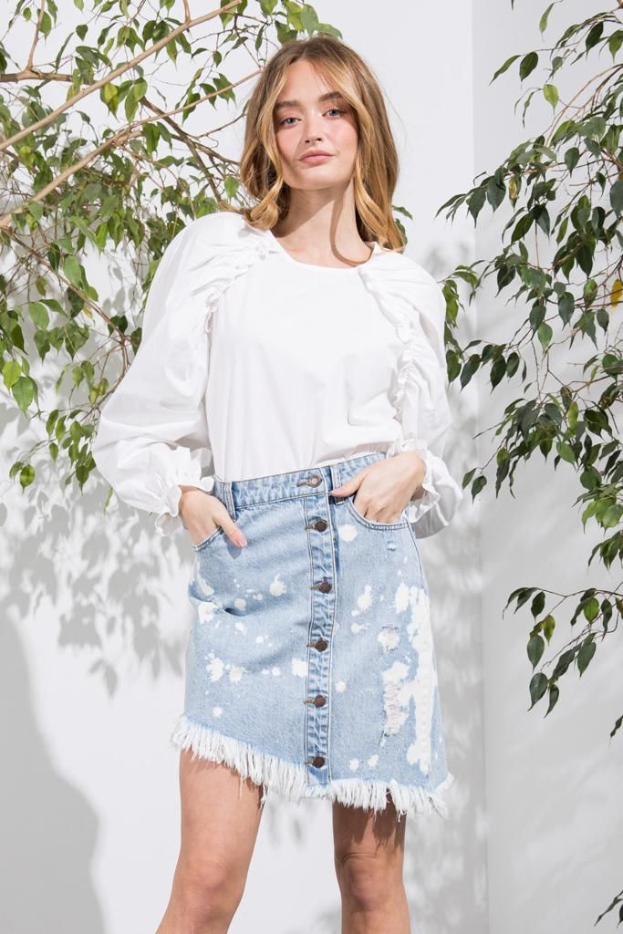Falda denim tie dye