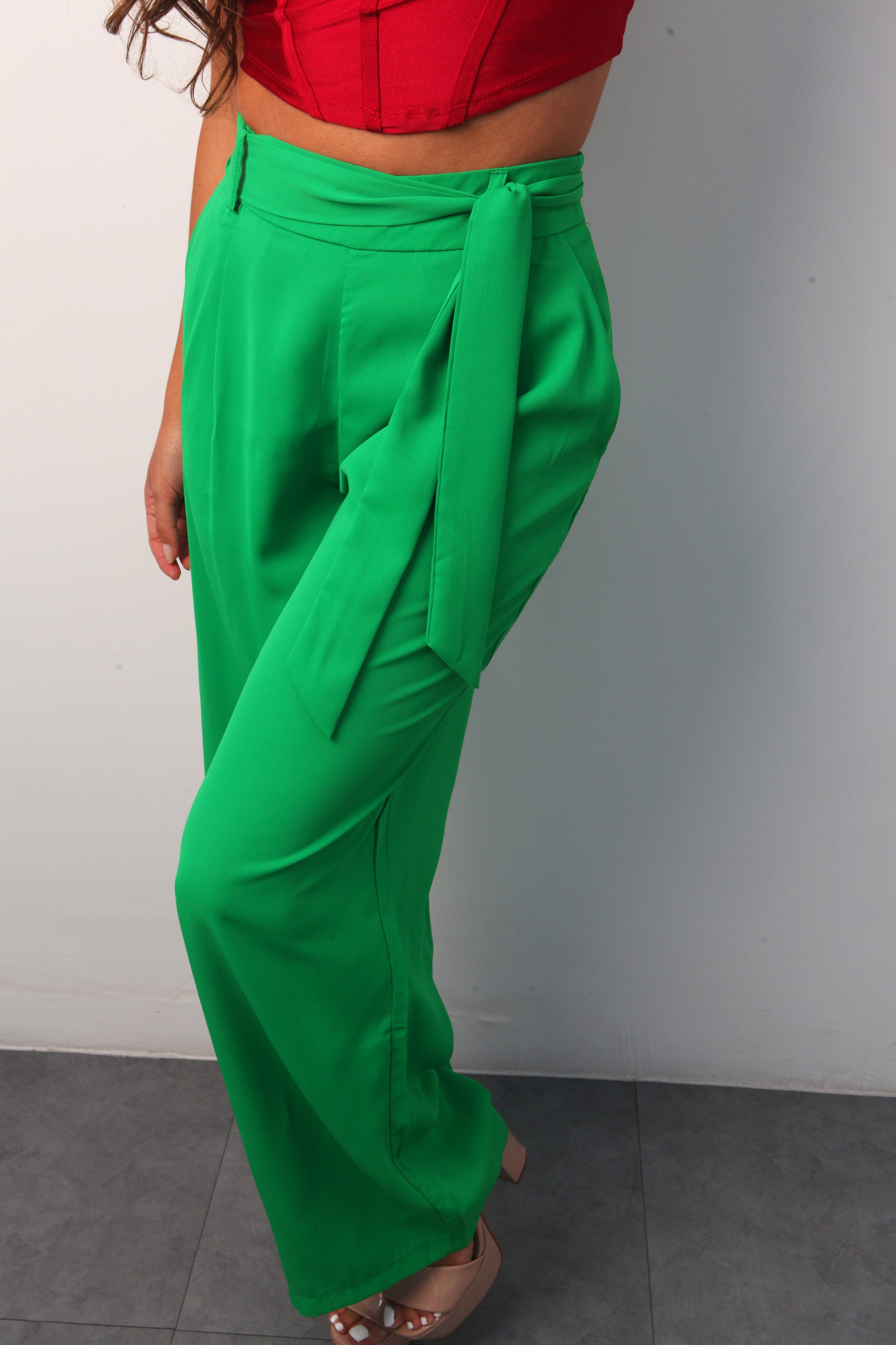 Pantalón pierna ancha ligero Verde