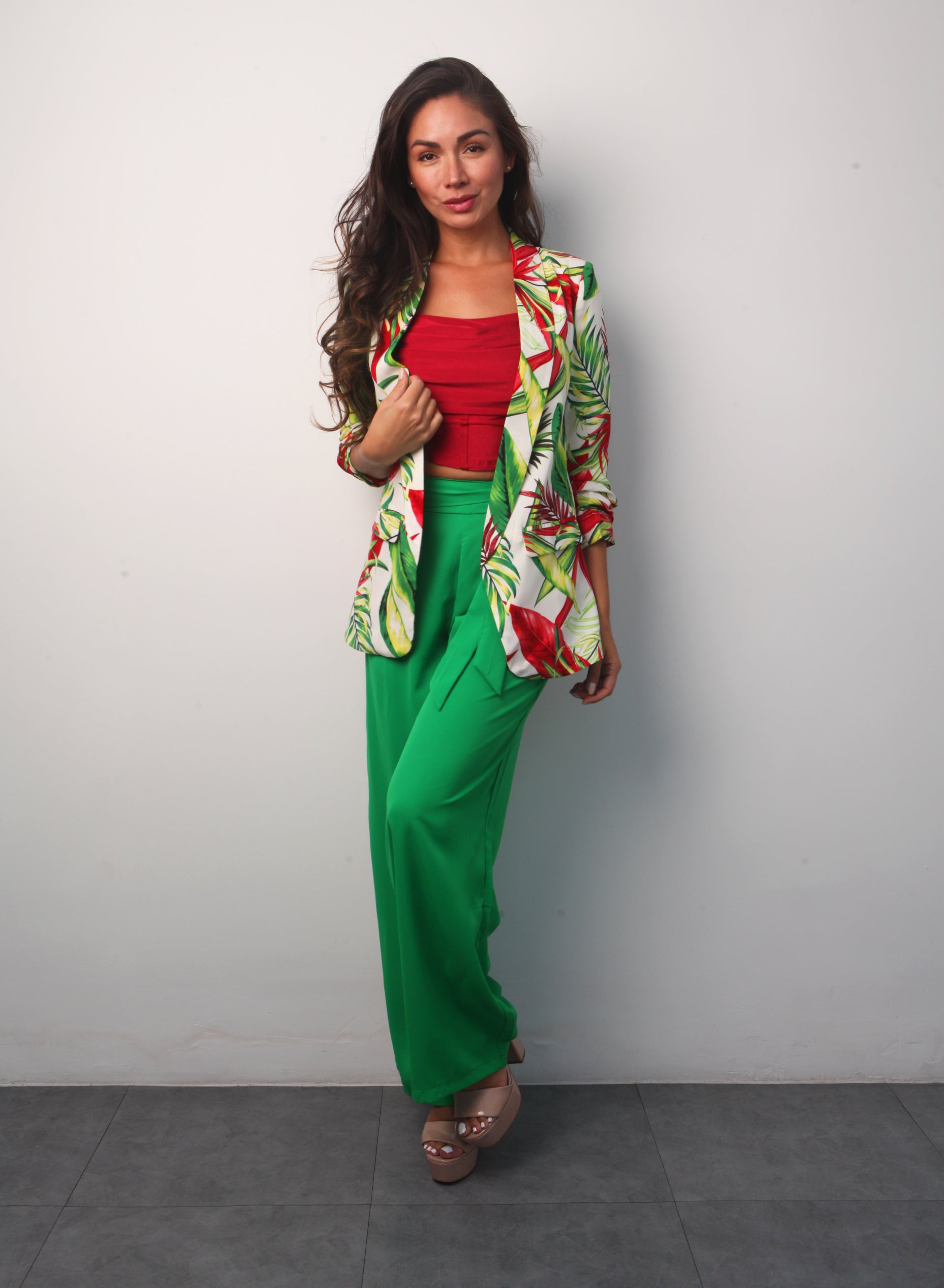 Pantalón pierna ancha ligero Verde