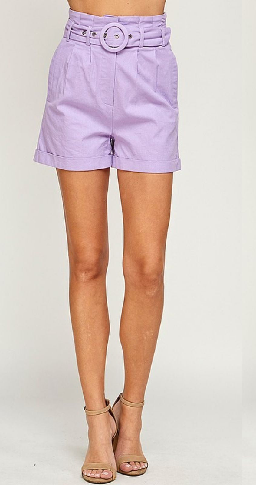 Short paper bag tipo lino Lila