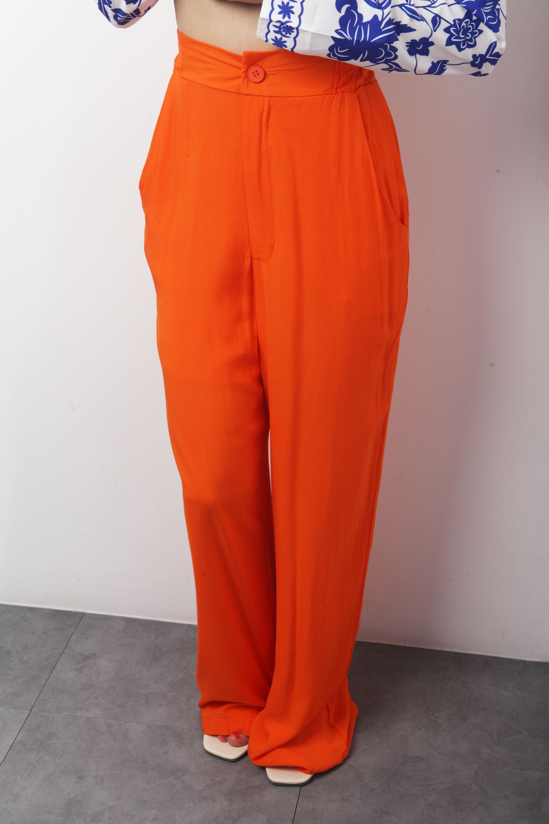 Pantalón pierna ancha Naranja