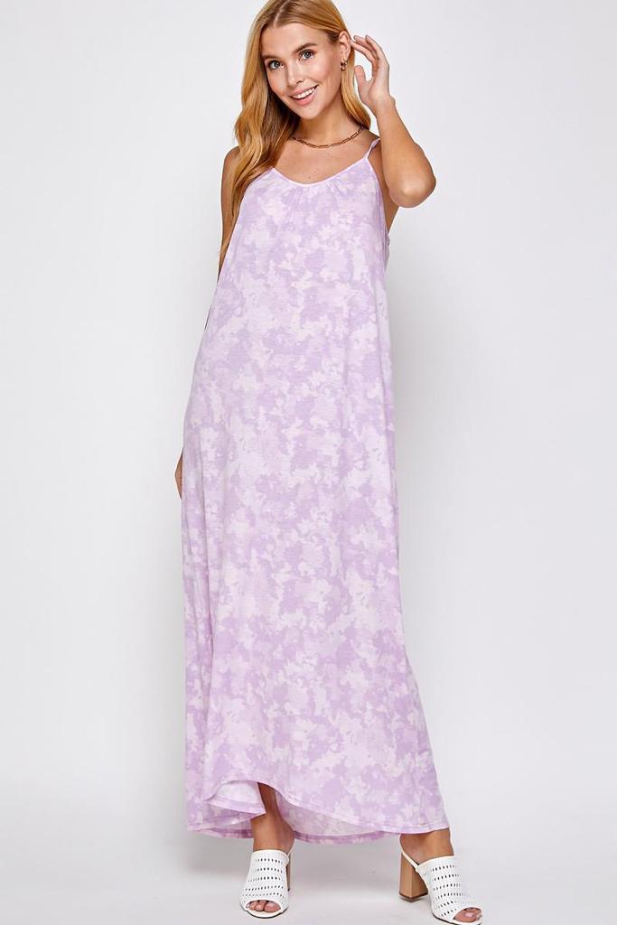 T-Shirt dress marmoleado Lila