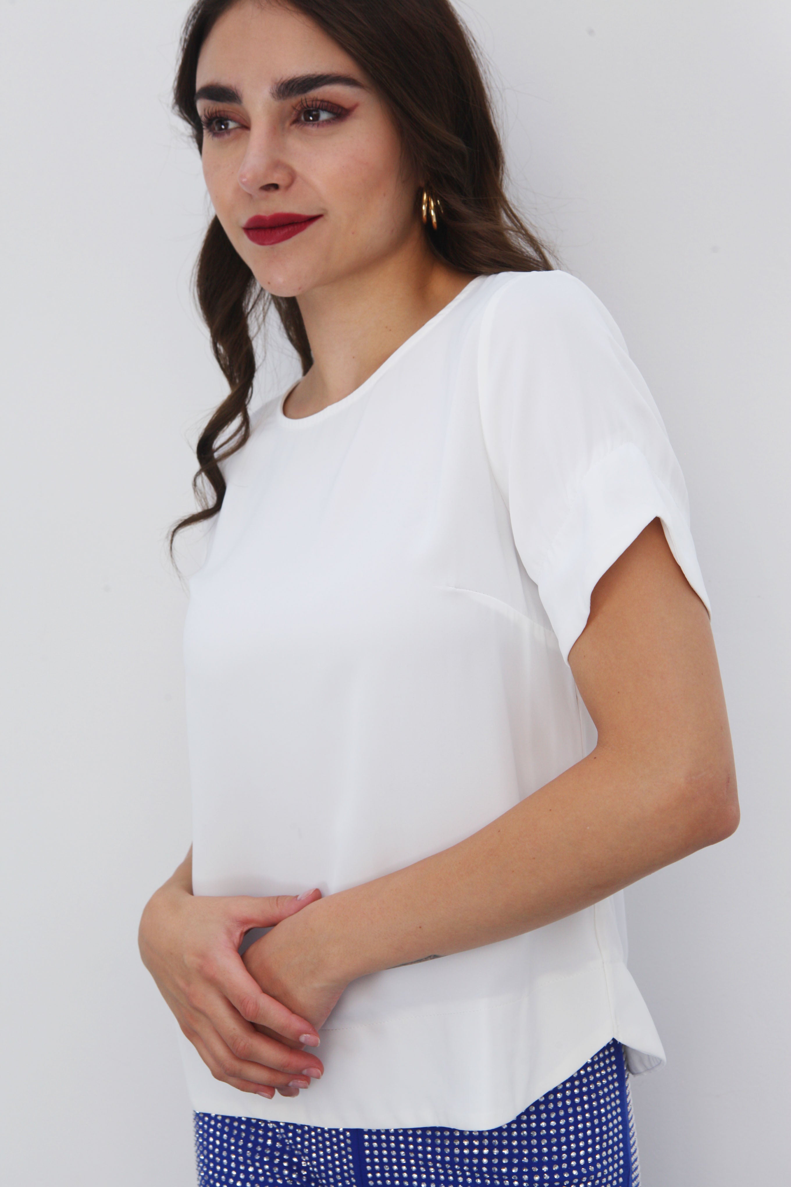 Blusa de vestir ligera Blanca