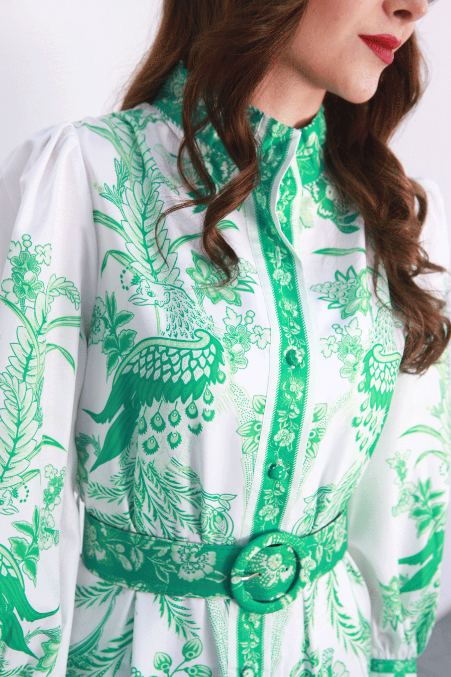 Vestido largo pavorrelaes Verde