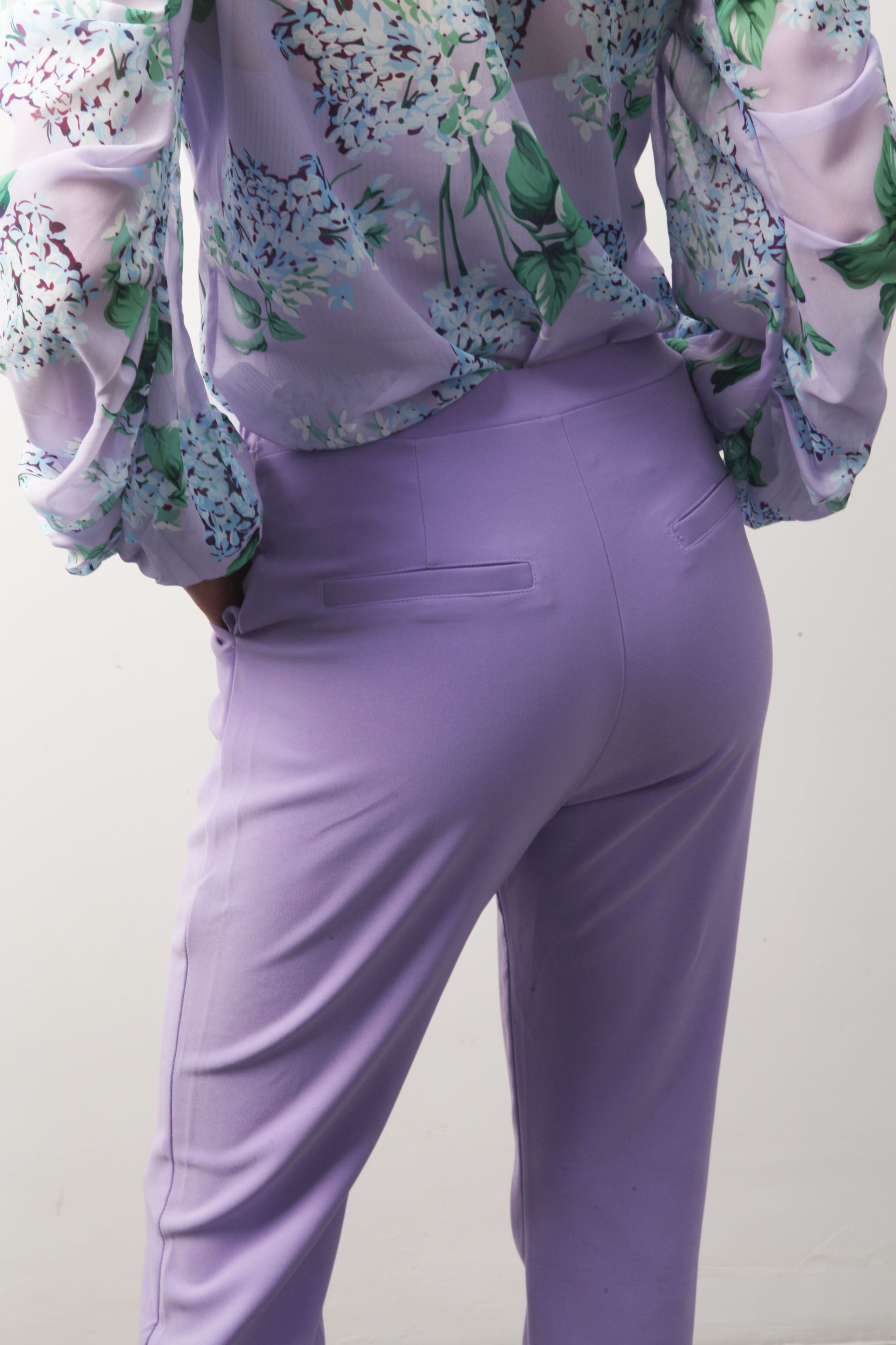 Pantalón de vestir recto Lila