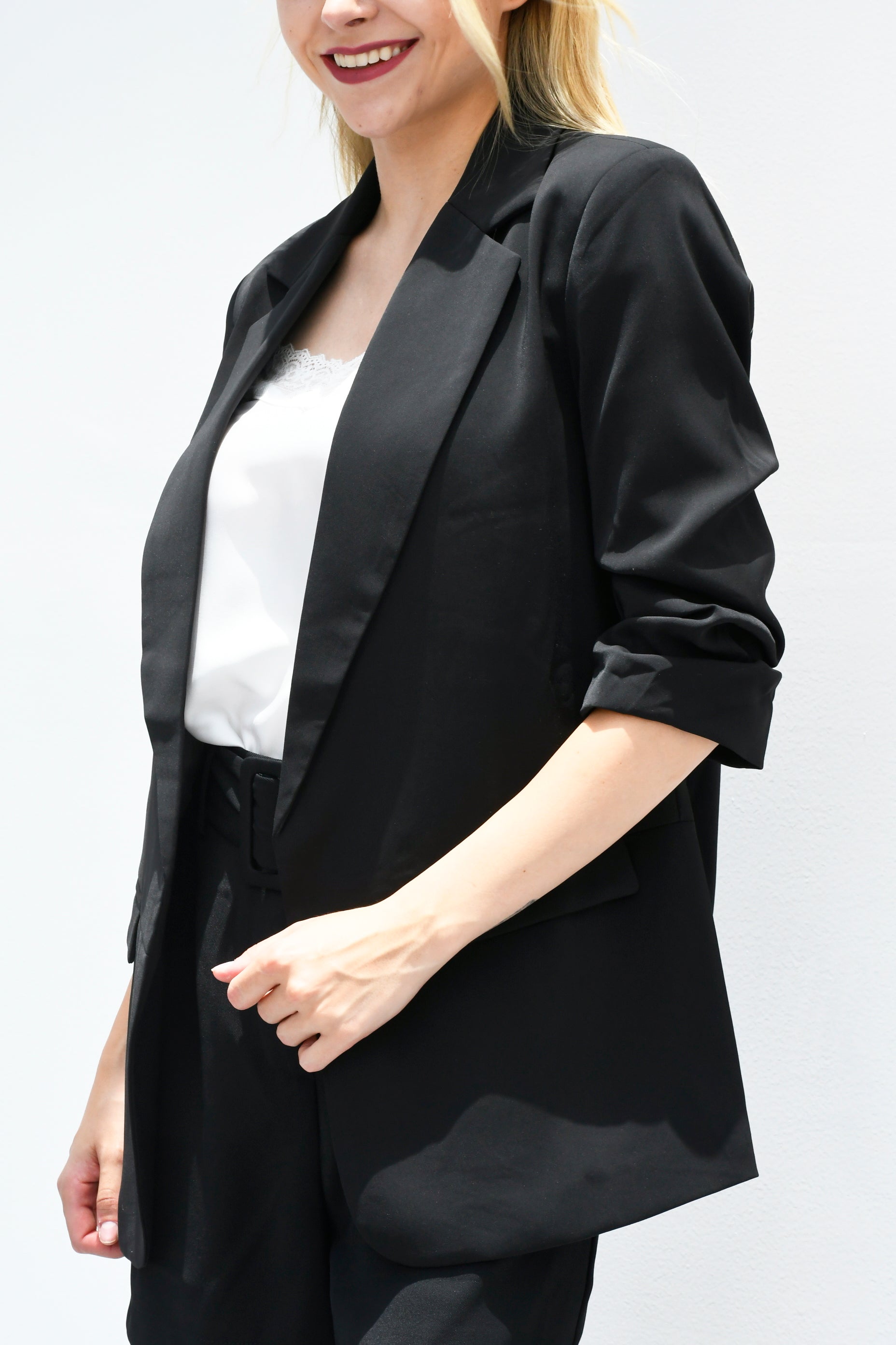 Set de Blazer 3/4 y Short Negro