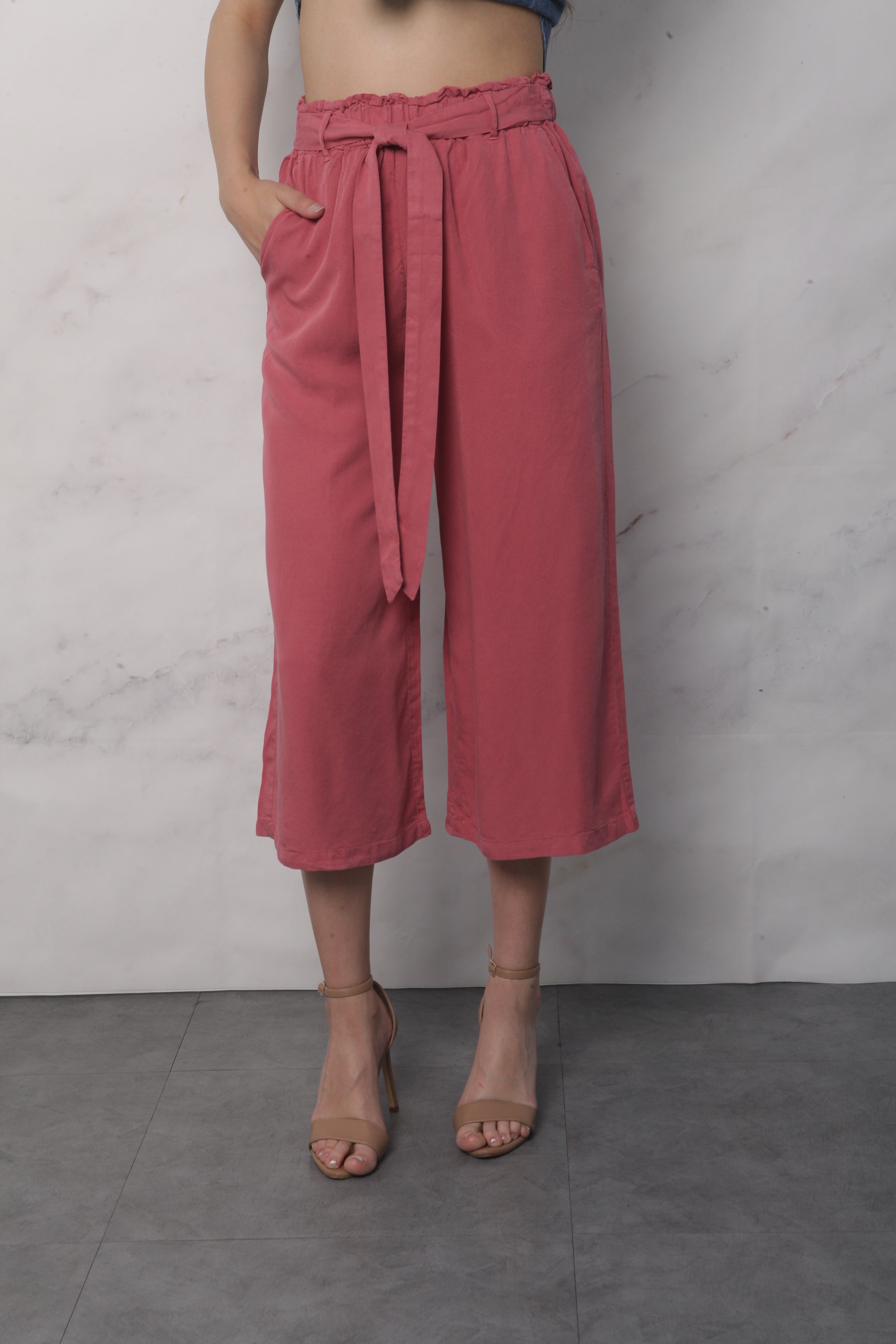 Pantalón culotte ligero Mauve