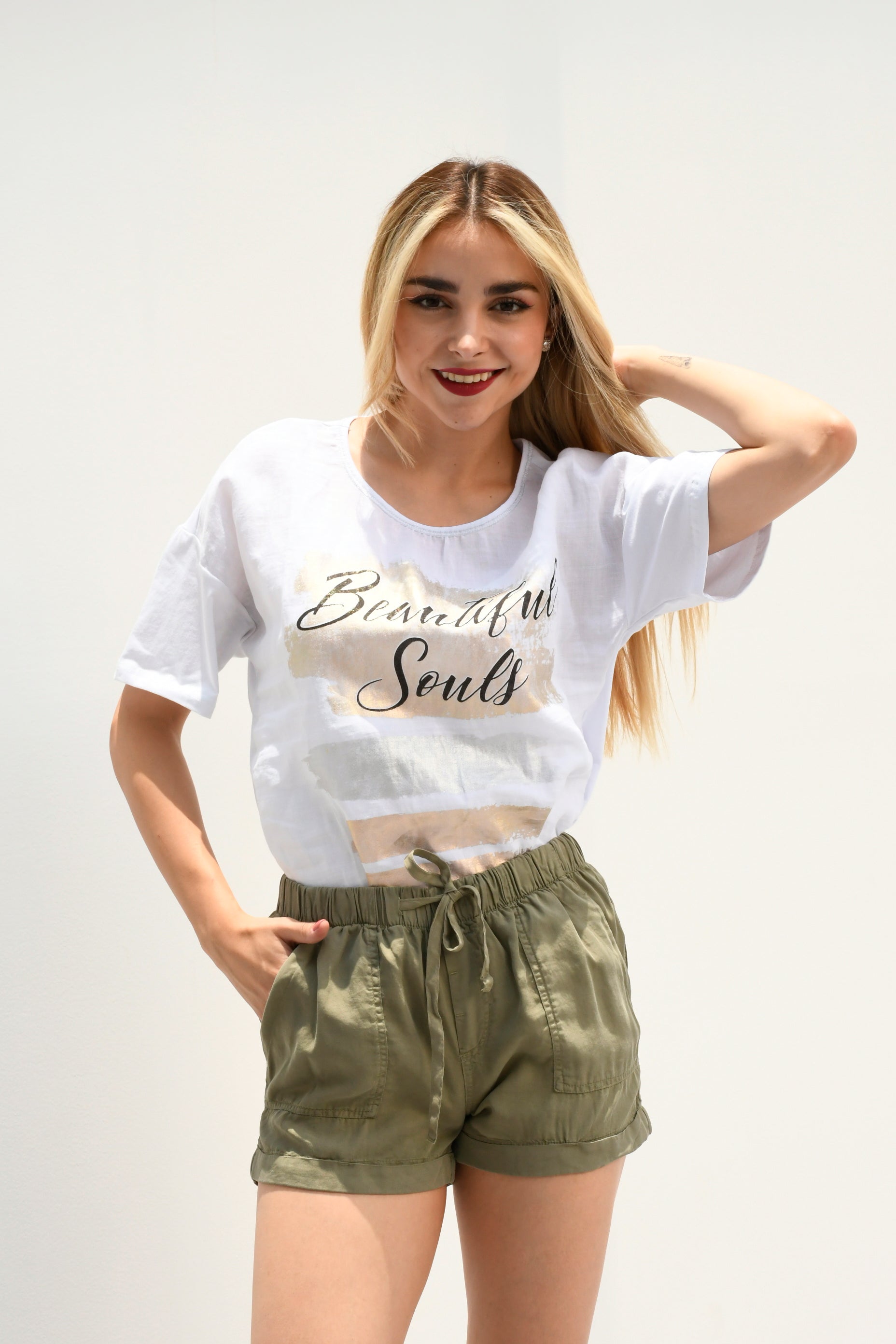 Short tipo denim Olivo
