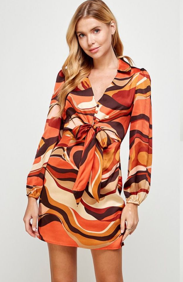 Vestido psicodélico Terracota