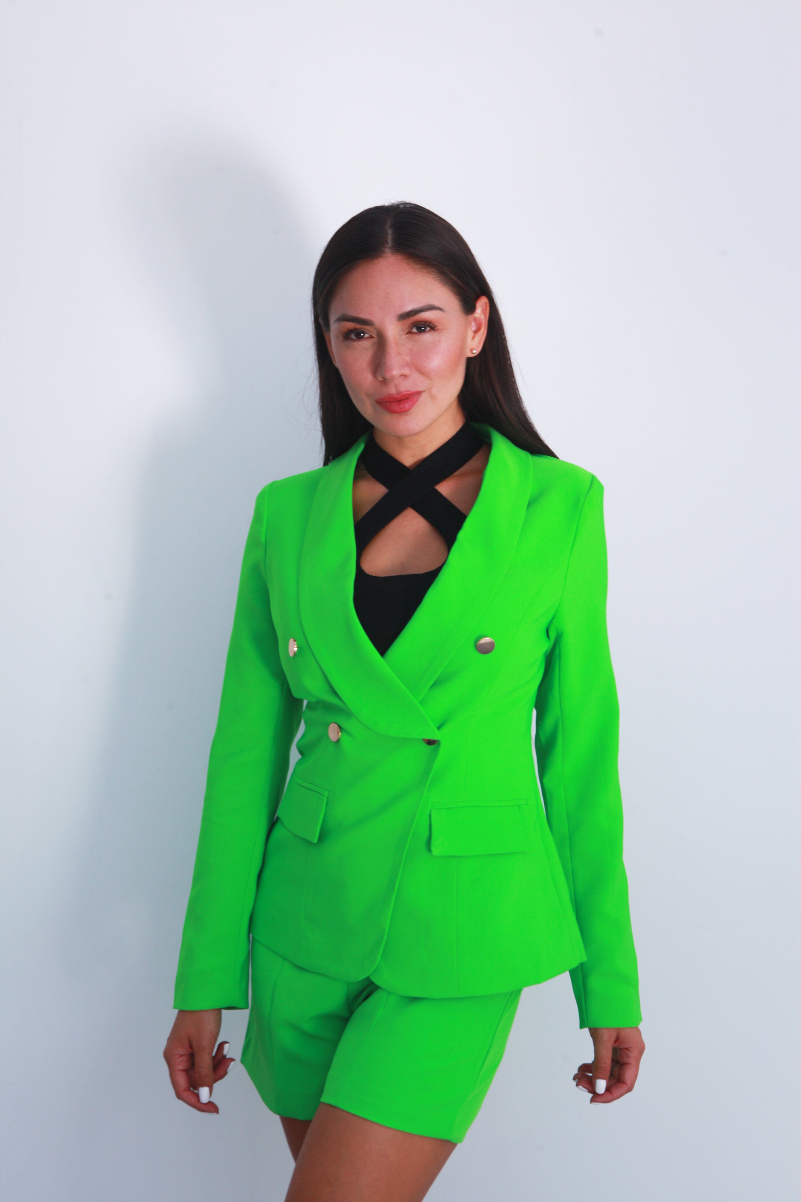 Set de Blazer y Short Verde Limón