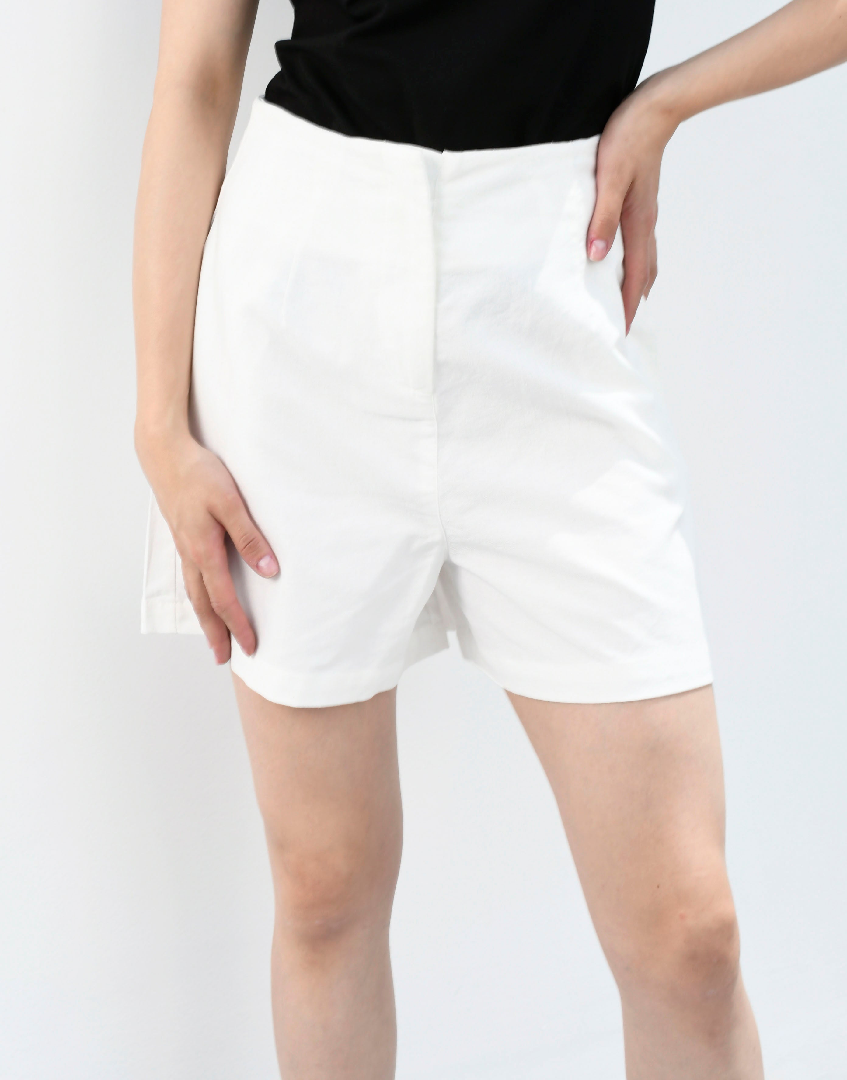 Short tipo lino Blanco