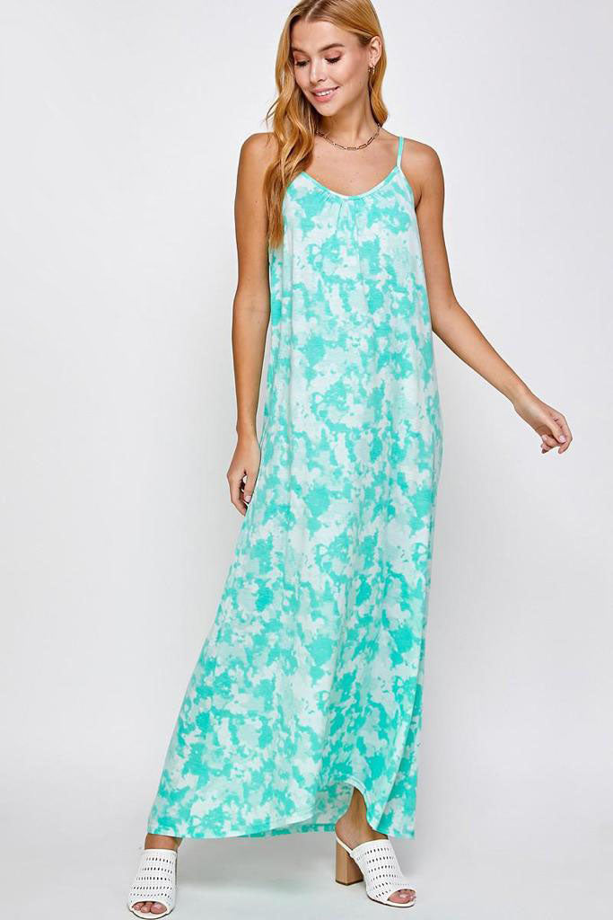 T-Shirt dress marmoleado Aqua