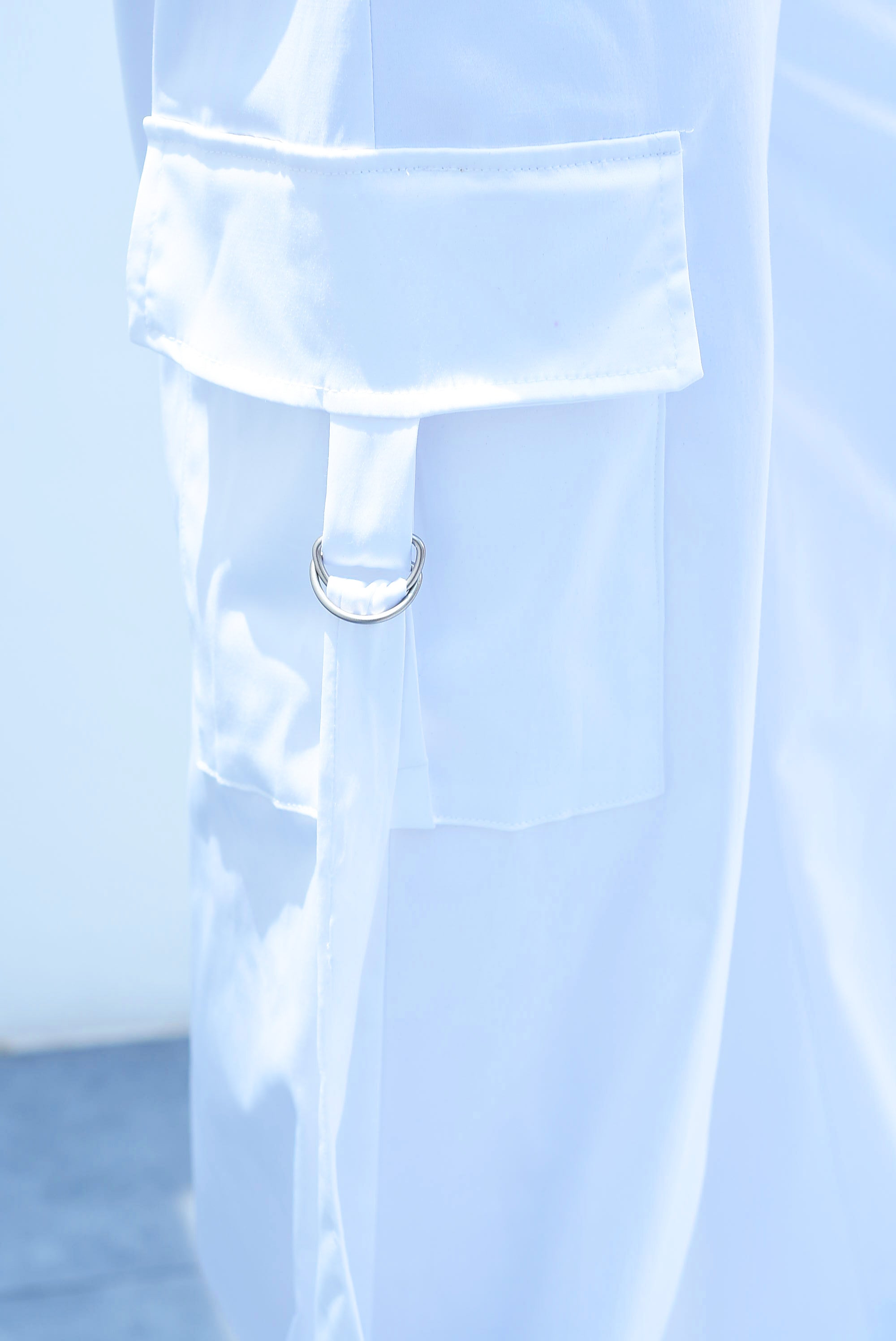 Pantalón cargo argollas Blanco