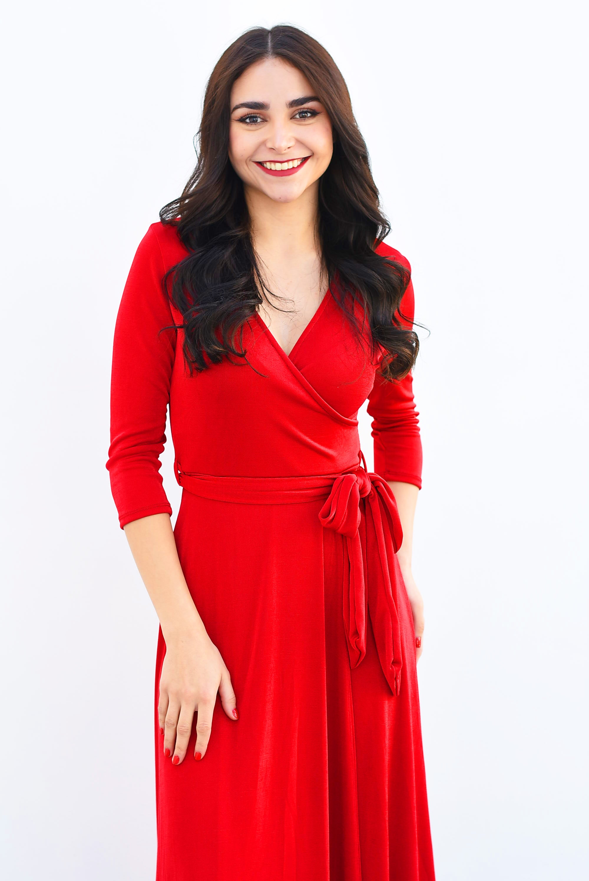 Vestido largo spandex Rojo Cereza