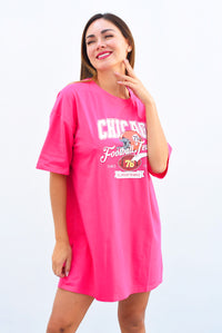 Fashion Styled T-Shirt Dress Chicago Football Fiusha