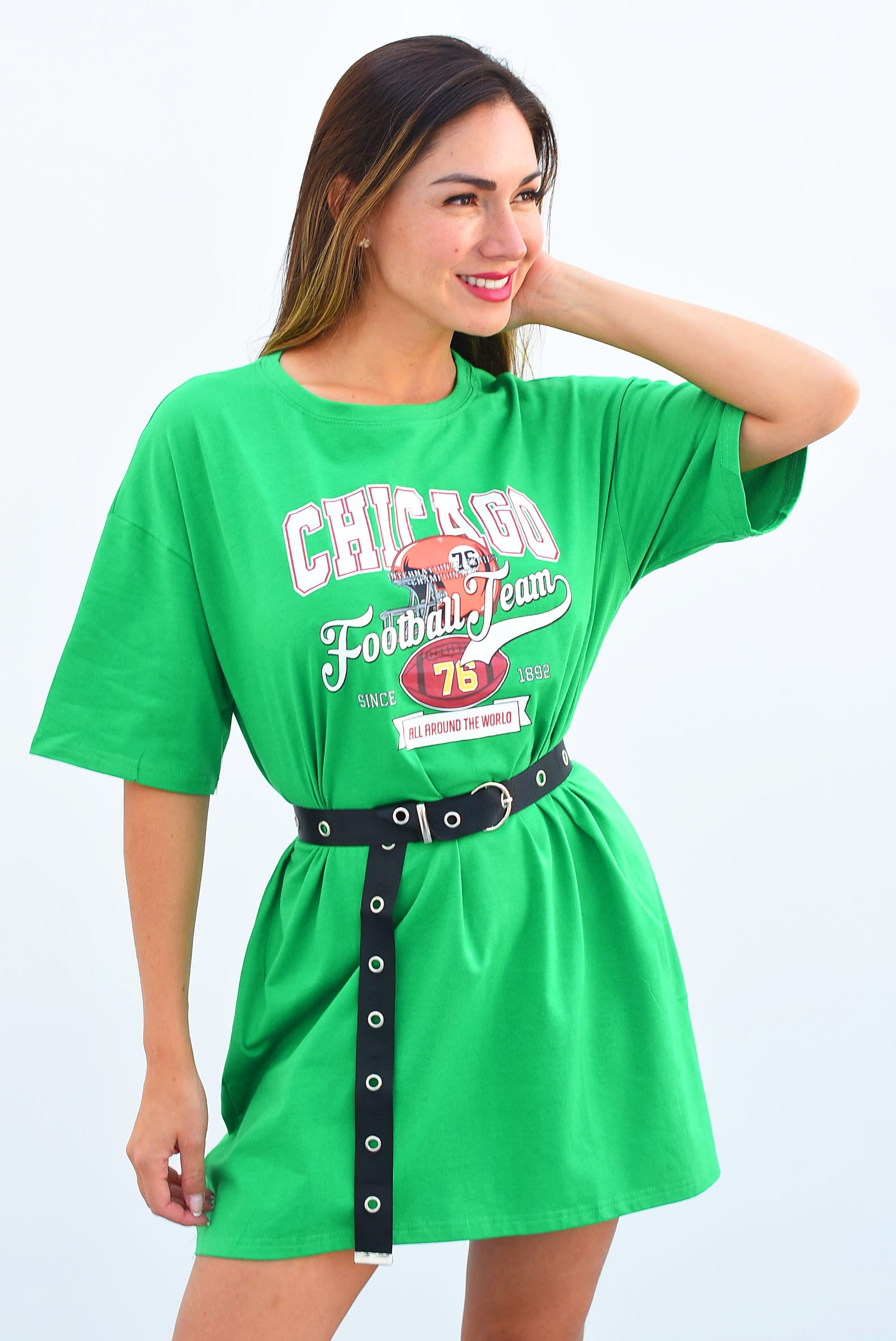 Green tee cheap shirt dress