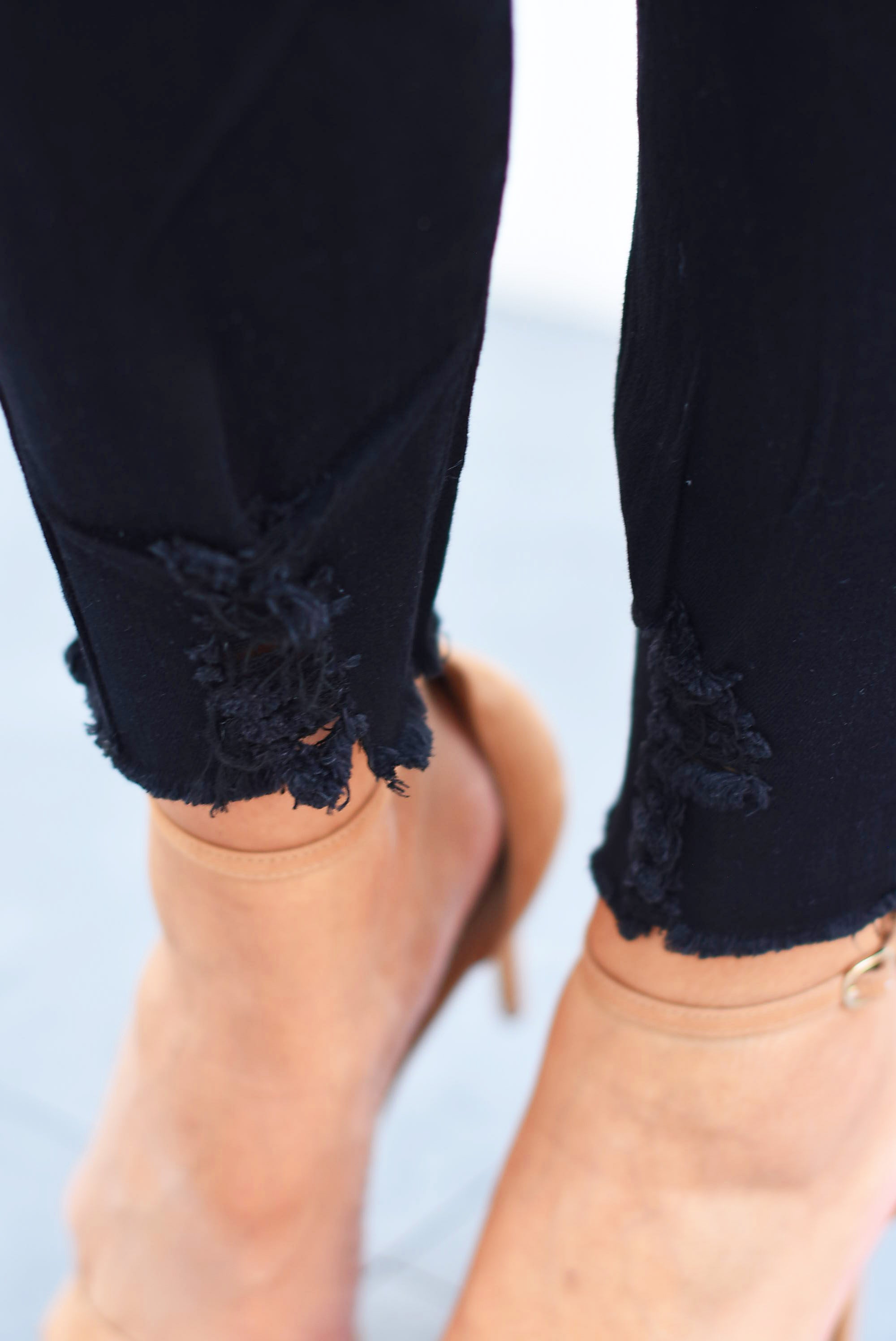 Jeans con jareta Mezclilla Negro