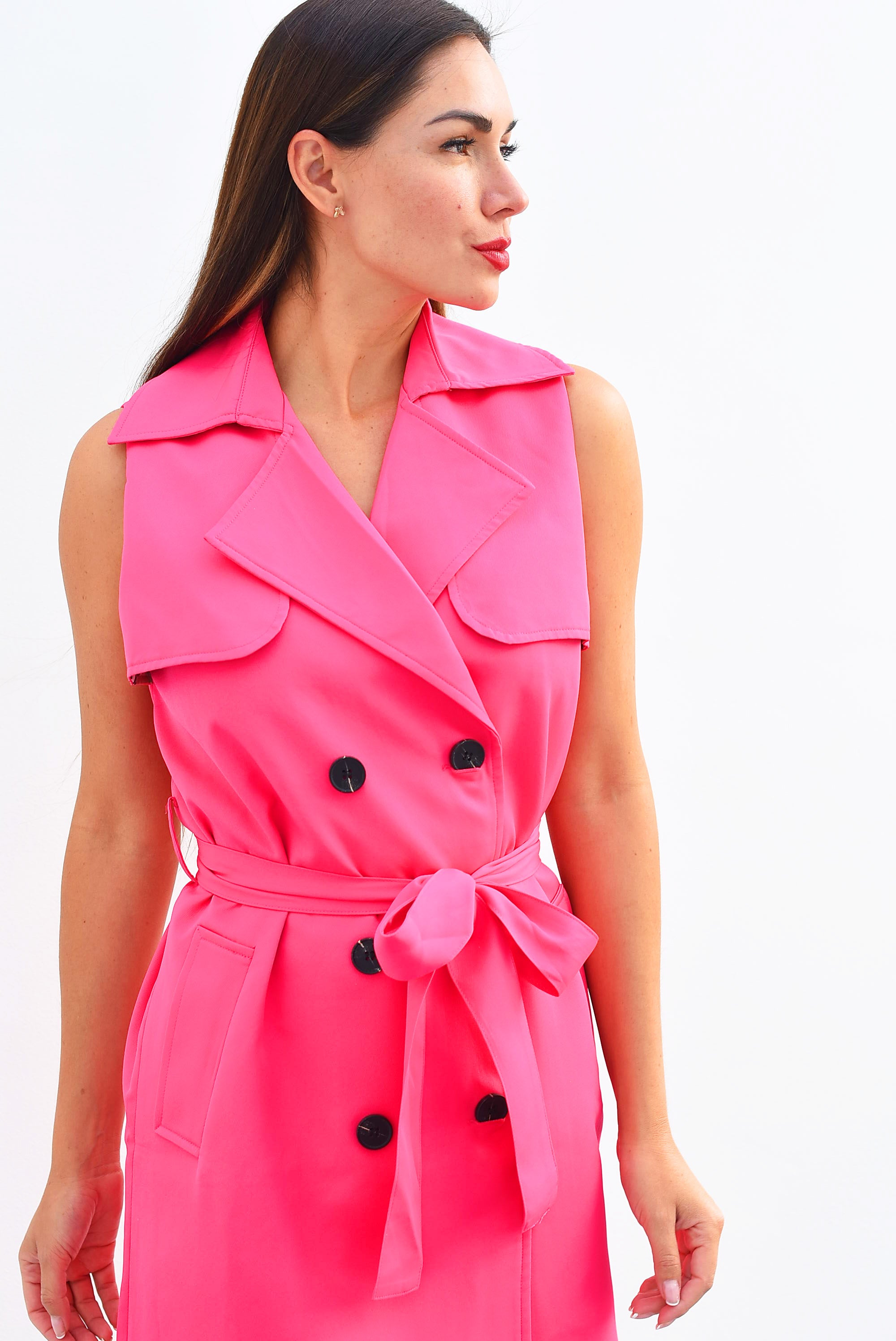 Chaleco vestido botones cruzados Fiusha