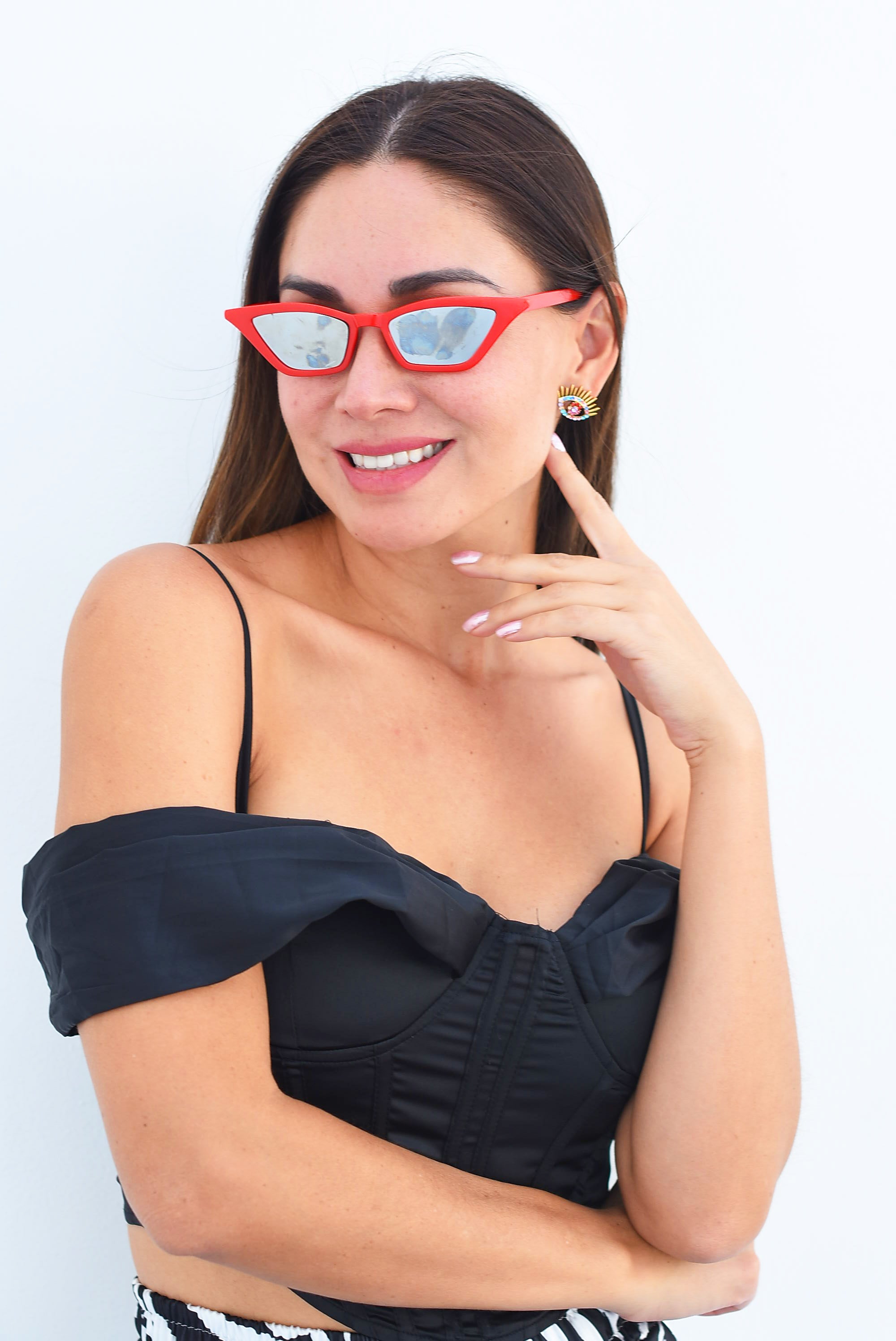 Corsette de satín Negro