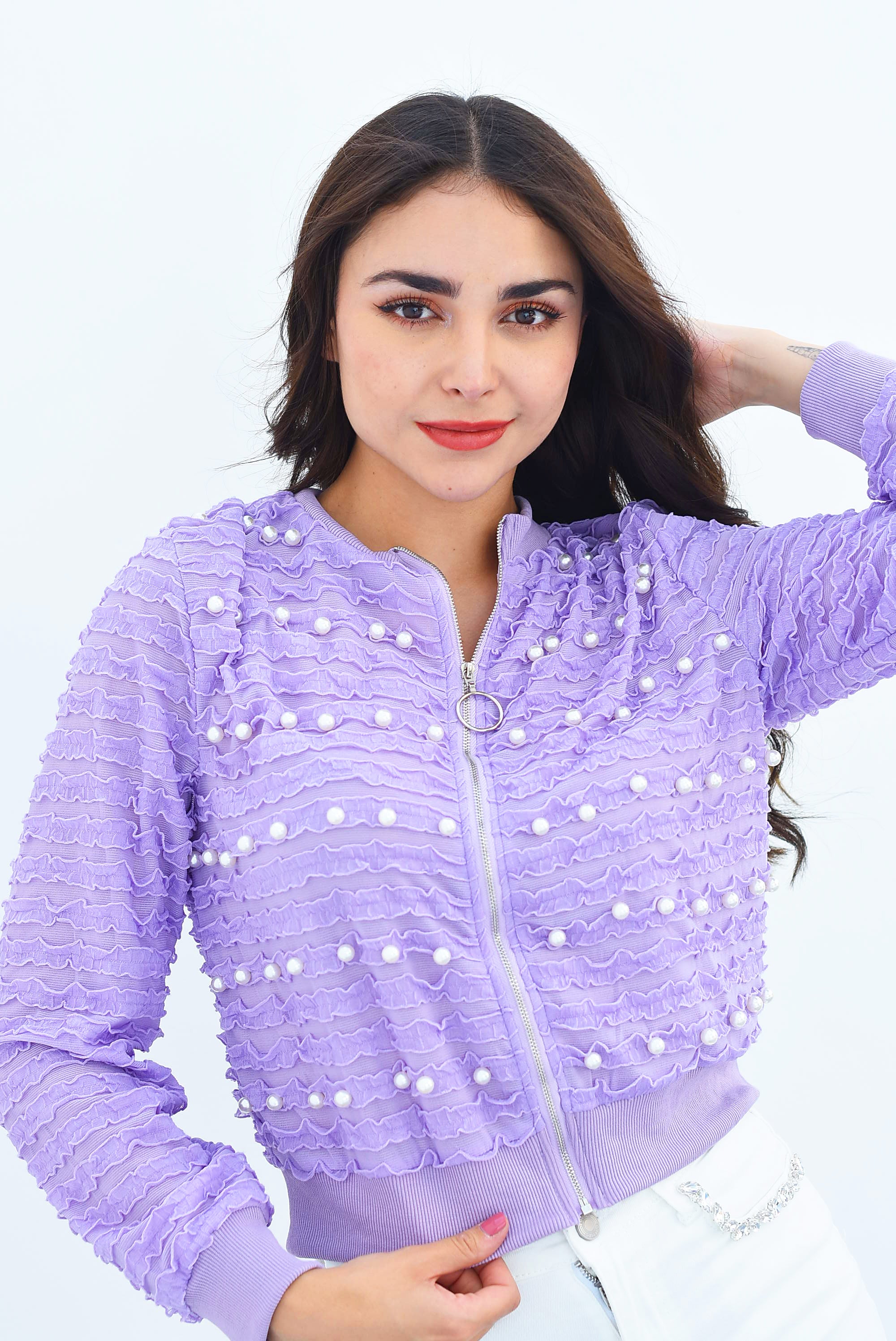 Bomber Jacket perlas Lila