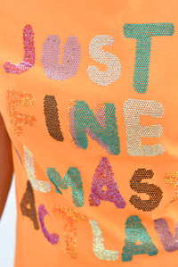 Fashion Styled T-Shirt JUST FINE brillos Naranja